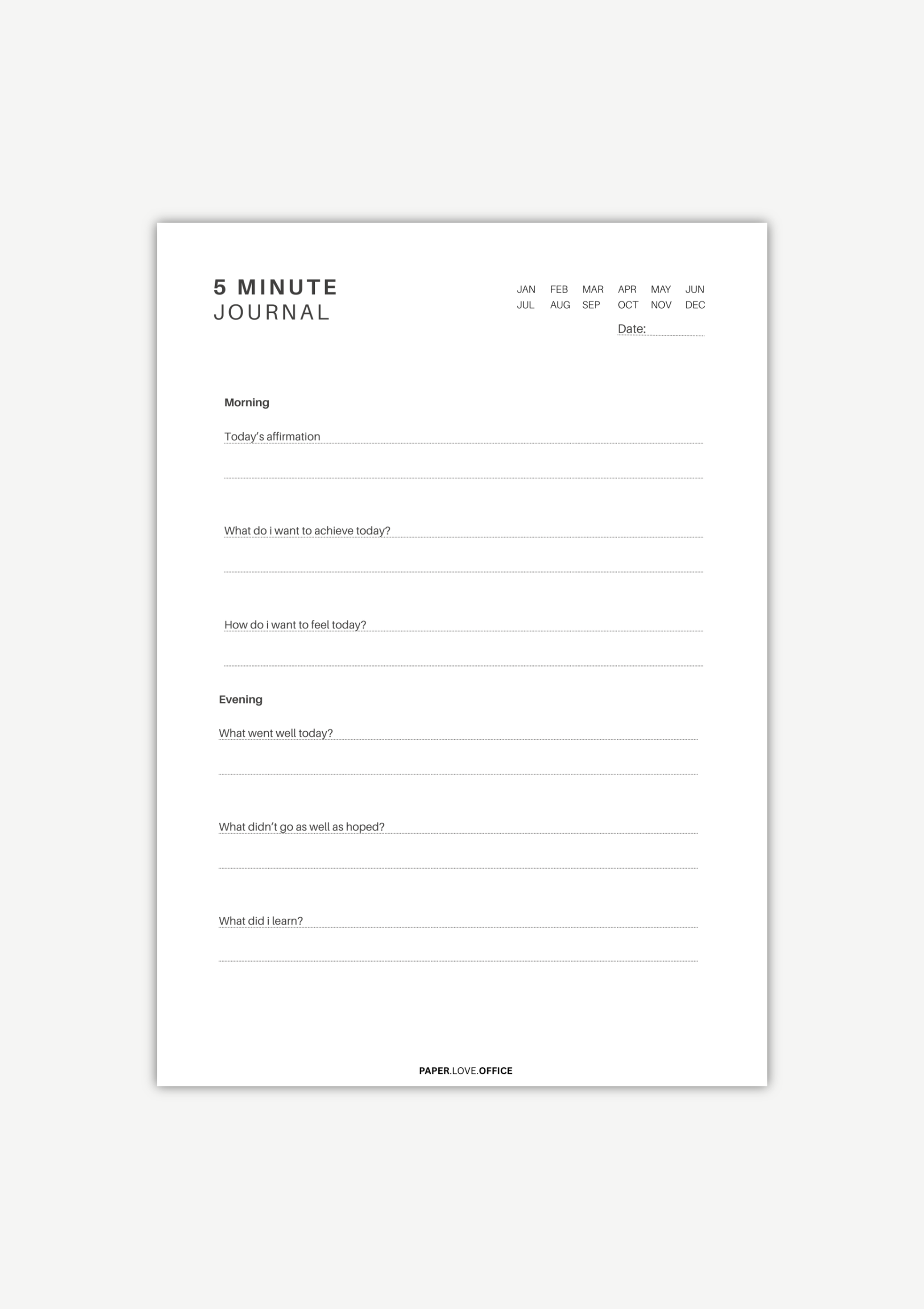 5 Minute Journal zur Tagesreflexion – Morgen- und Abendseiten für mehr Achtsamkeit und Klarheit