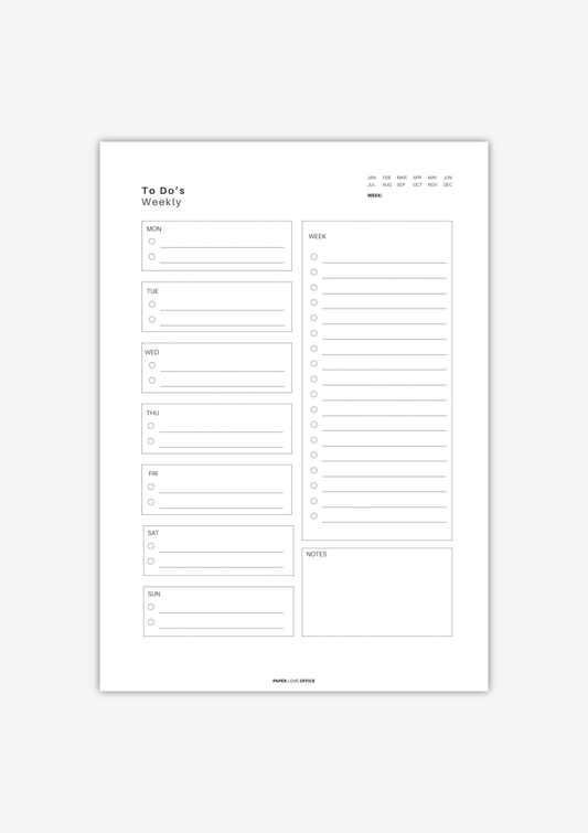 To-Do Liste kostenlos – Wochenplanung mit Tagesübersicht und Notizen