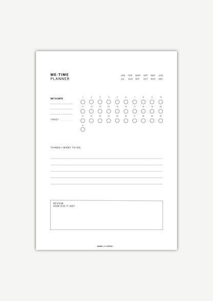 Me Time Planner für Mamas – Planungsübersicht für bewusste Auszeiten, mehr Ruhe und Struktur im Alltag