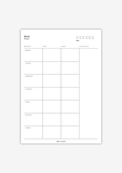 Meal Planner zur Wochenplanung – Mahlzeiten planen und Einkäufe mit drei Listen organisieren