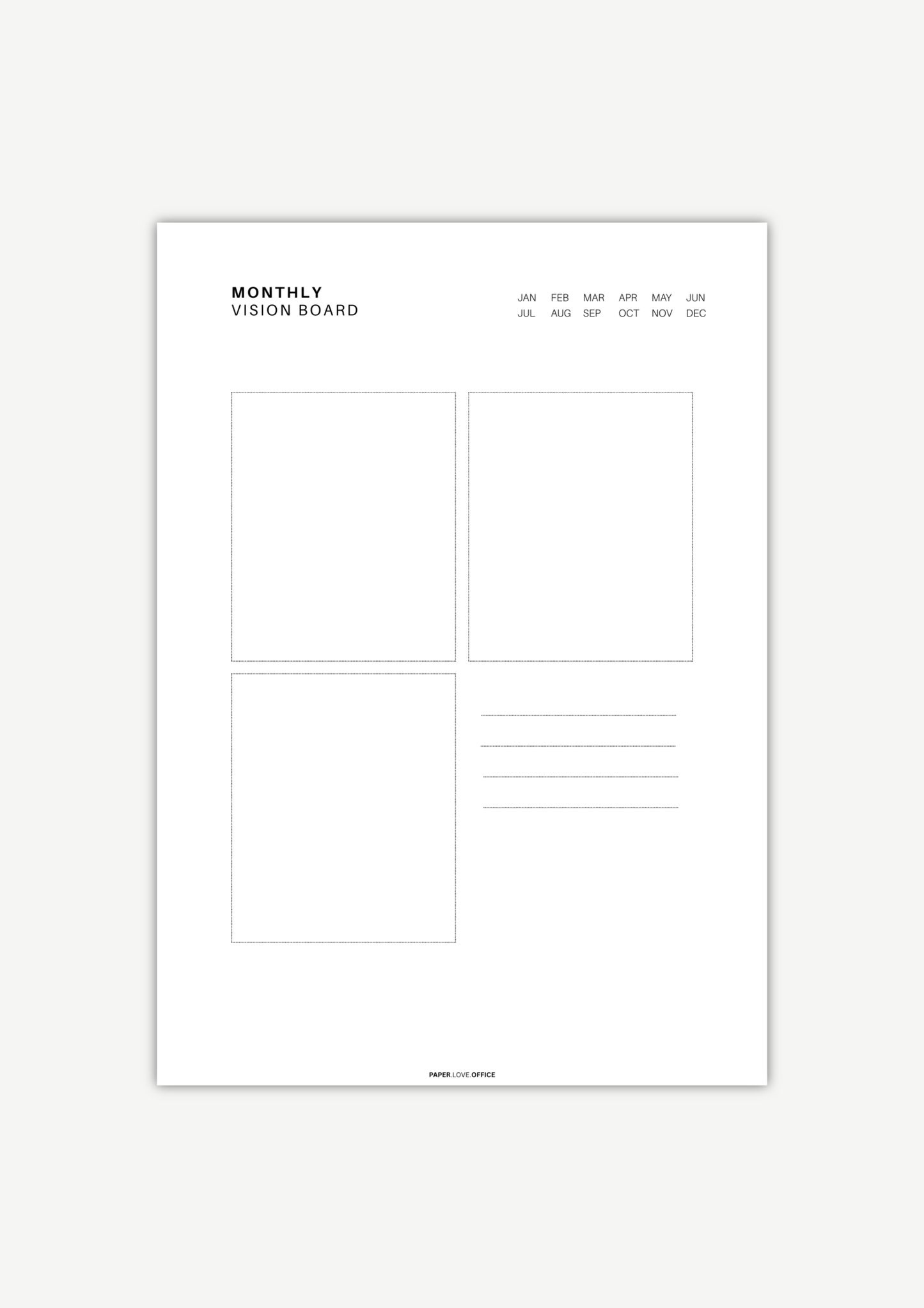 Vision Board zur Monatsplanung – Ziele visualisieren und Prioritäten festhalten