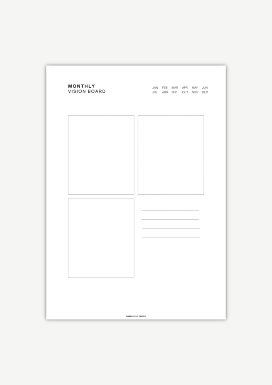 Vision Board zur Monatsplanung – Ziele visualisieren und Prioritäten festhalten
